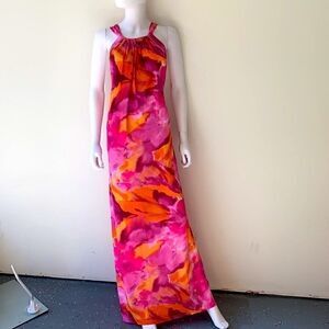 UnaLuna Collection Halter Neck Sleeveles Strappy Back Maxi